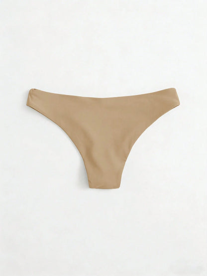 Swim Basics Women's Solid Color Minimalist Everyday Swimwear Bottom