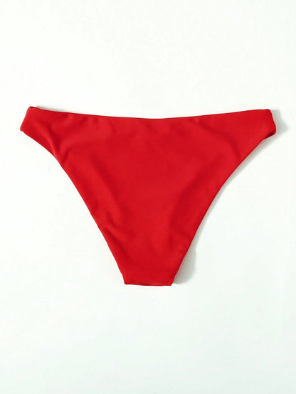 Swim Basics Women's Solid Color Minimalist Everyday Swimwear Bottom