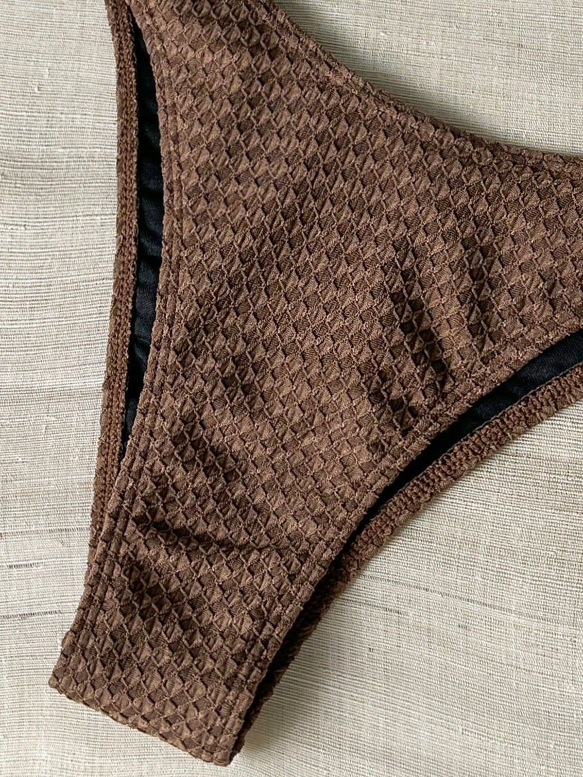Swim Chiccia 2 Pcs Knitted Jacquard Underwire-Free Metal Decor Bandeau Top And Shorts Beach Bikini Set For Women, Summer Vacation