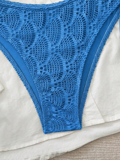 Swim Chiccia 26SS Spring/Summer Vacation Beach Textured Fabric Green Underwire Push-Up Swimsuit Two Pieces Set