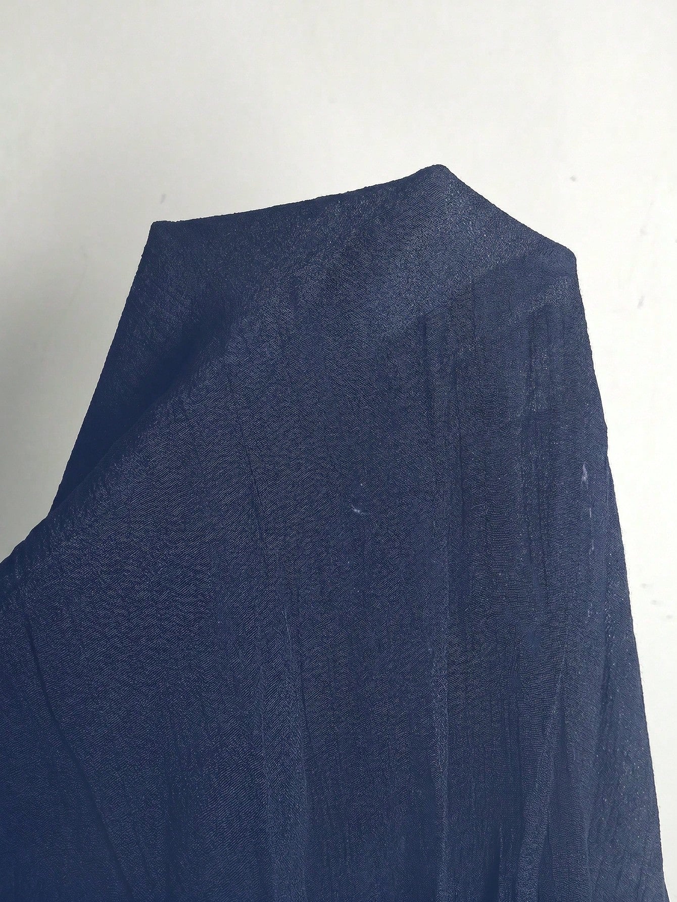 Swim Lushoire Plus Size Women's Solid Color Back Knot Casual Vacation Cover-Up Dress Vacation Navy Blue Summer