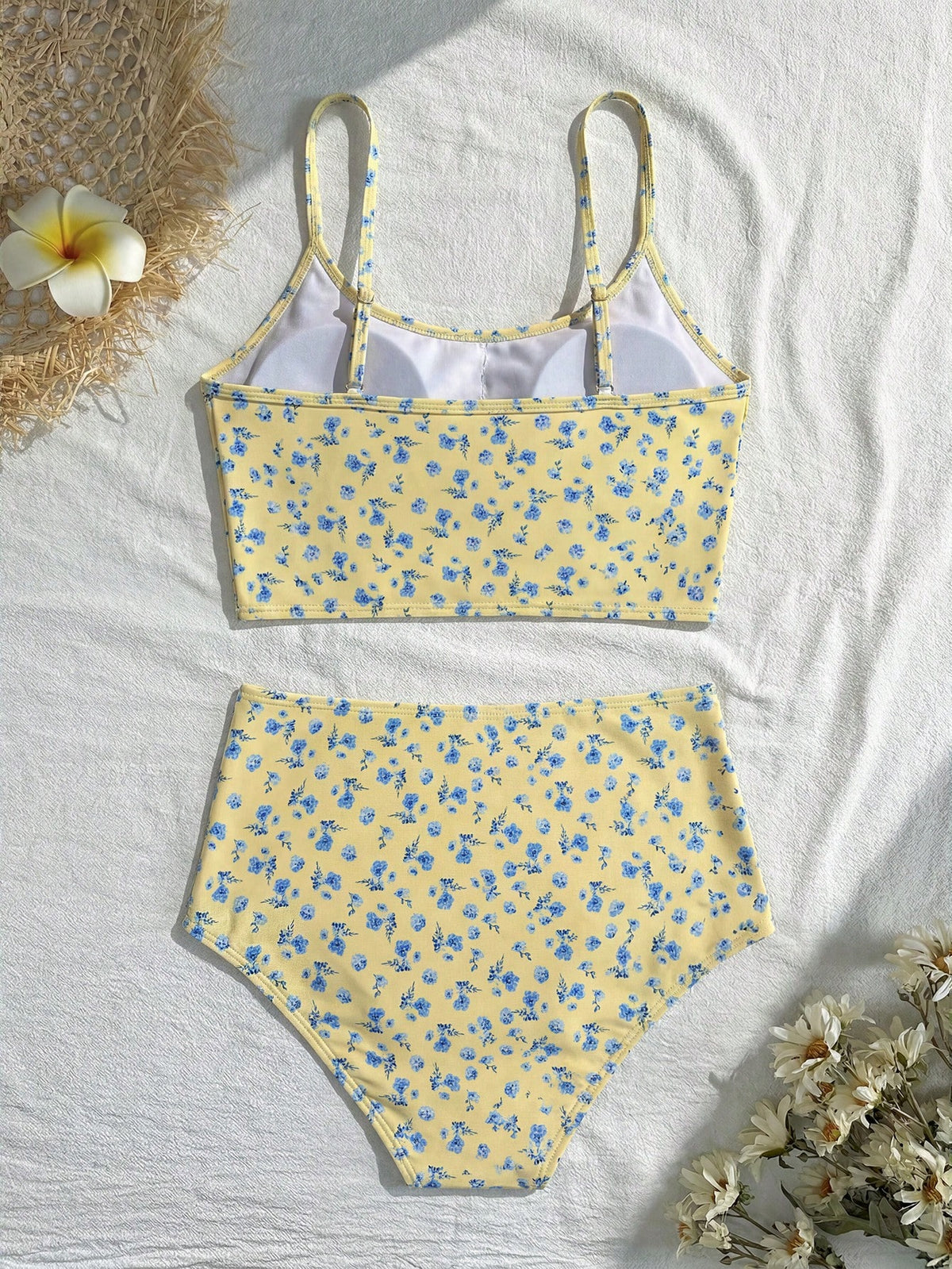 Swim Lushoire Vacation Beach Ditsy Floral Tankini Set