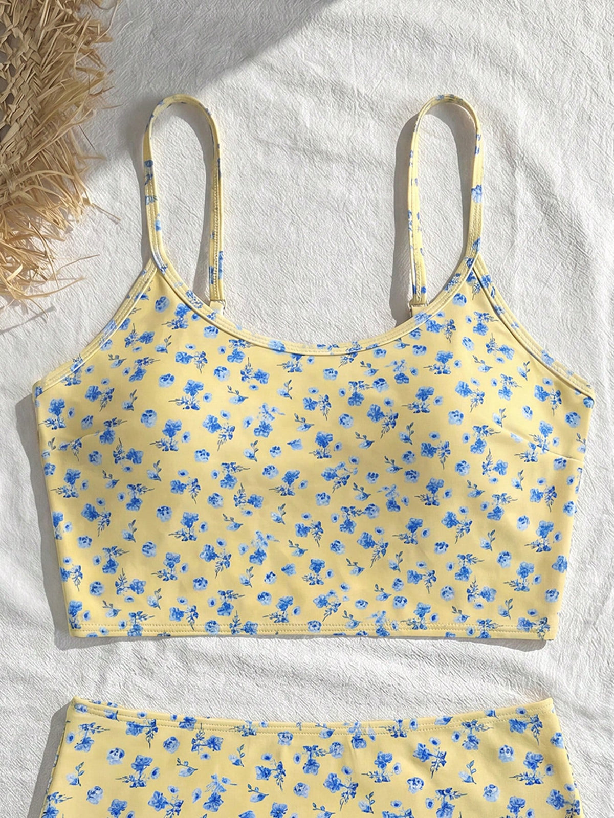 Swim Lushoire Vacation Beach Ditsy Floral Tankini Set