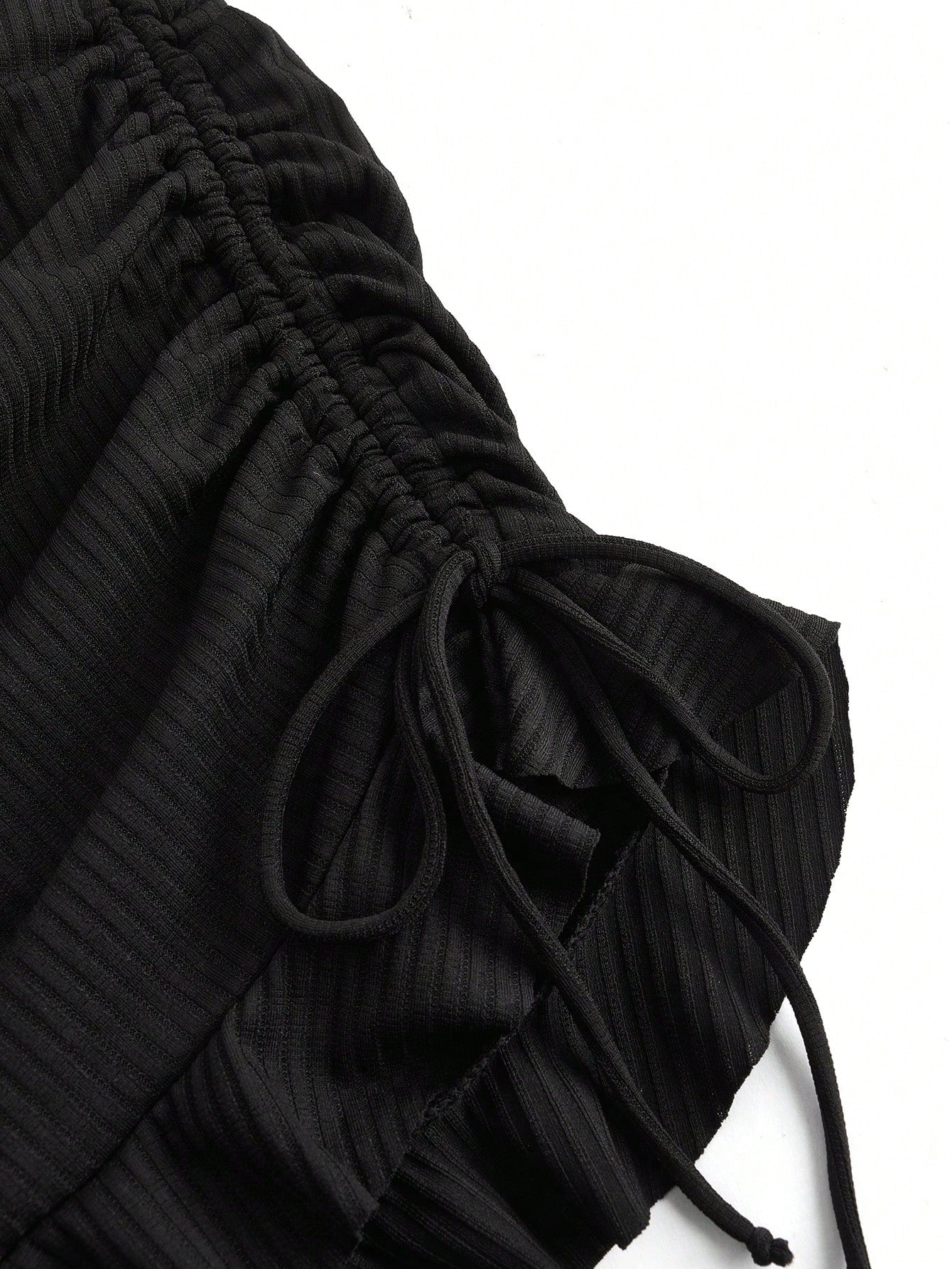 Swim Mod Plus Size Swimwear In Sweet & Cute Stripe Pattern With Special Fabric Black Tie & Ruffle Trim Bottom Summer