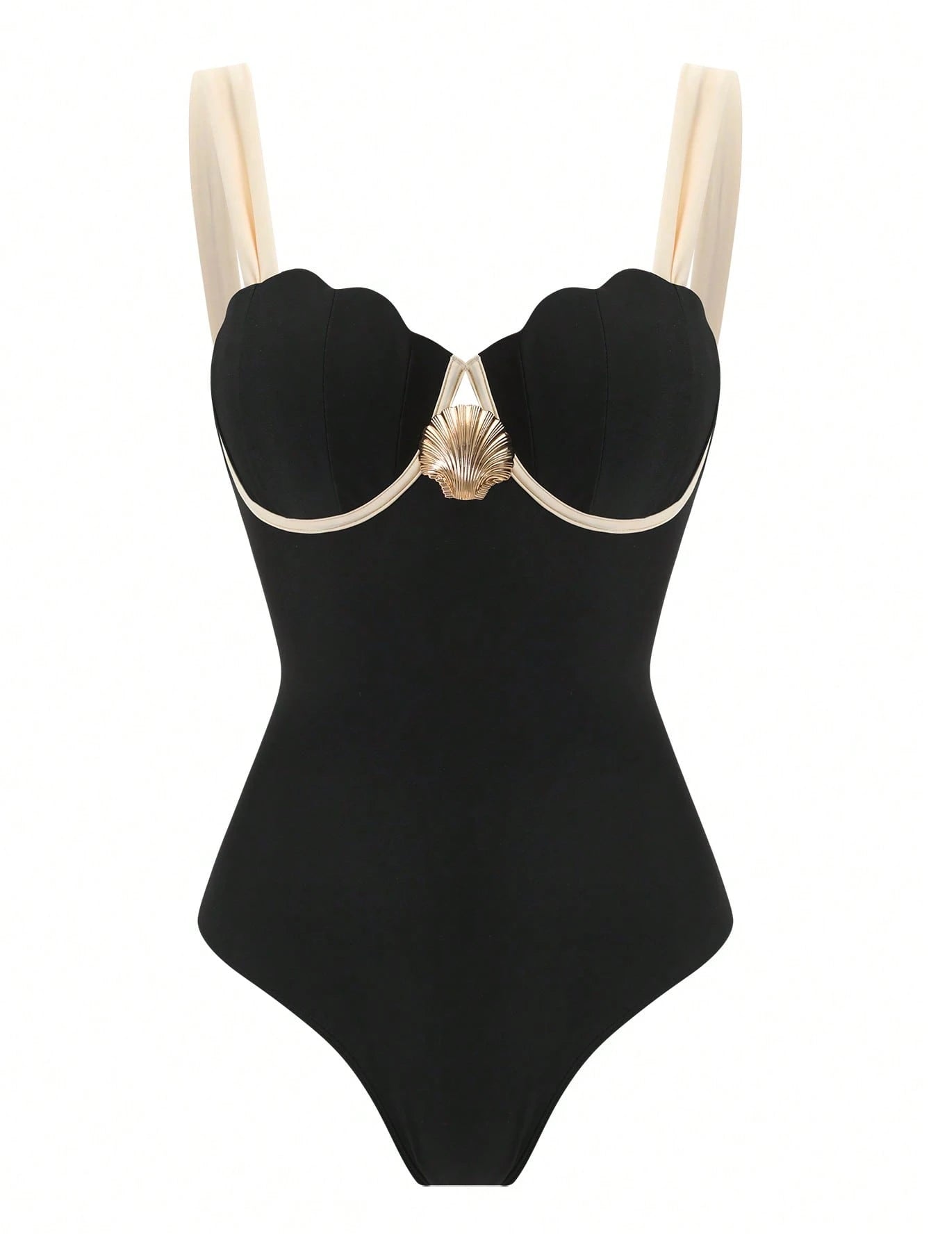 Swim Oasis 2026 Spring/Summer New Fashion Vacation Hard Cup Contrast Color Plus Size Women One-Piece Swimsuit + Skirt Premium Set Beachwear