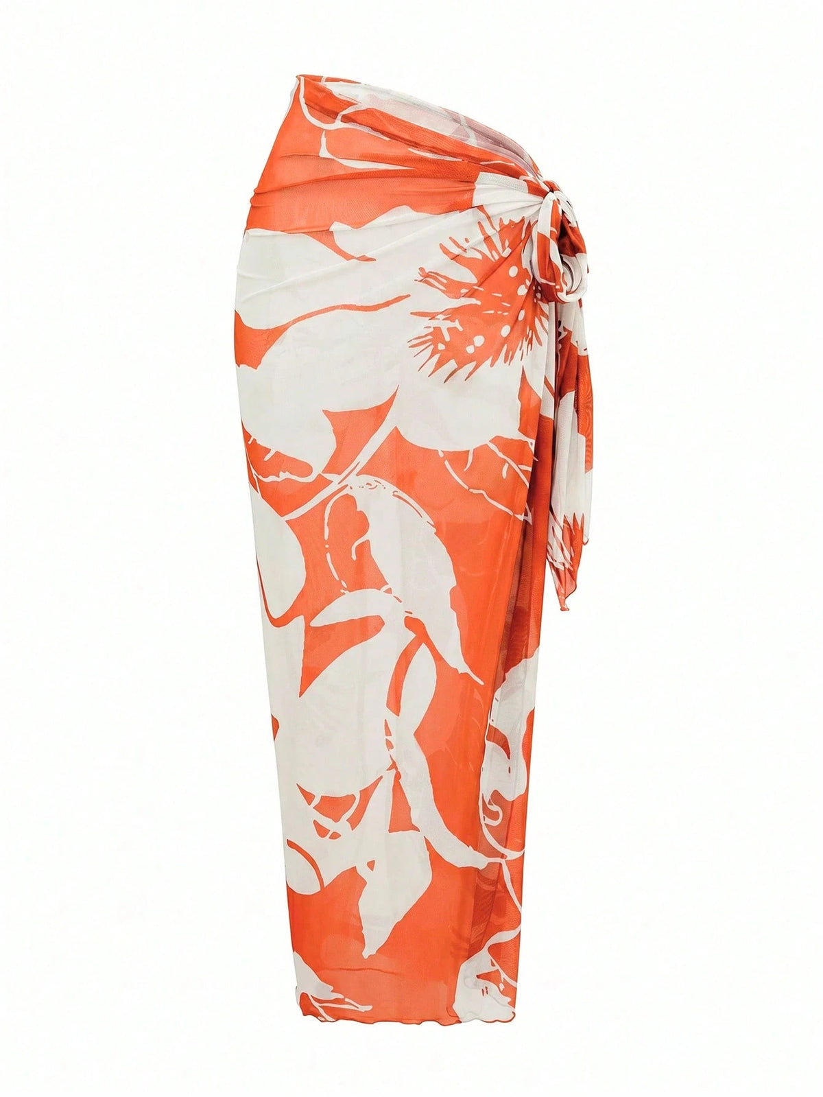 Swim Oasis Women's One-Piece Swimsuit With Mesh Patchwork And Skirt Beach Burnt Orange Summer Sexy