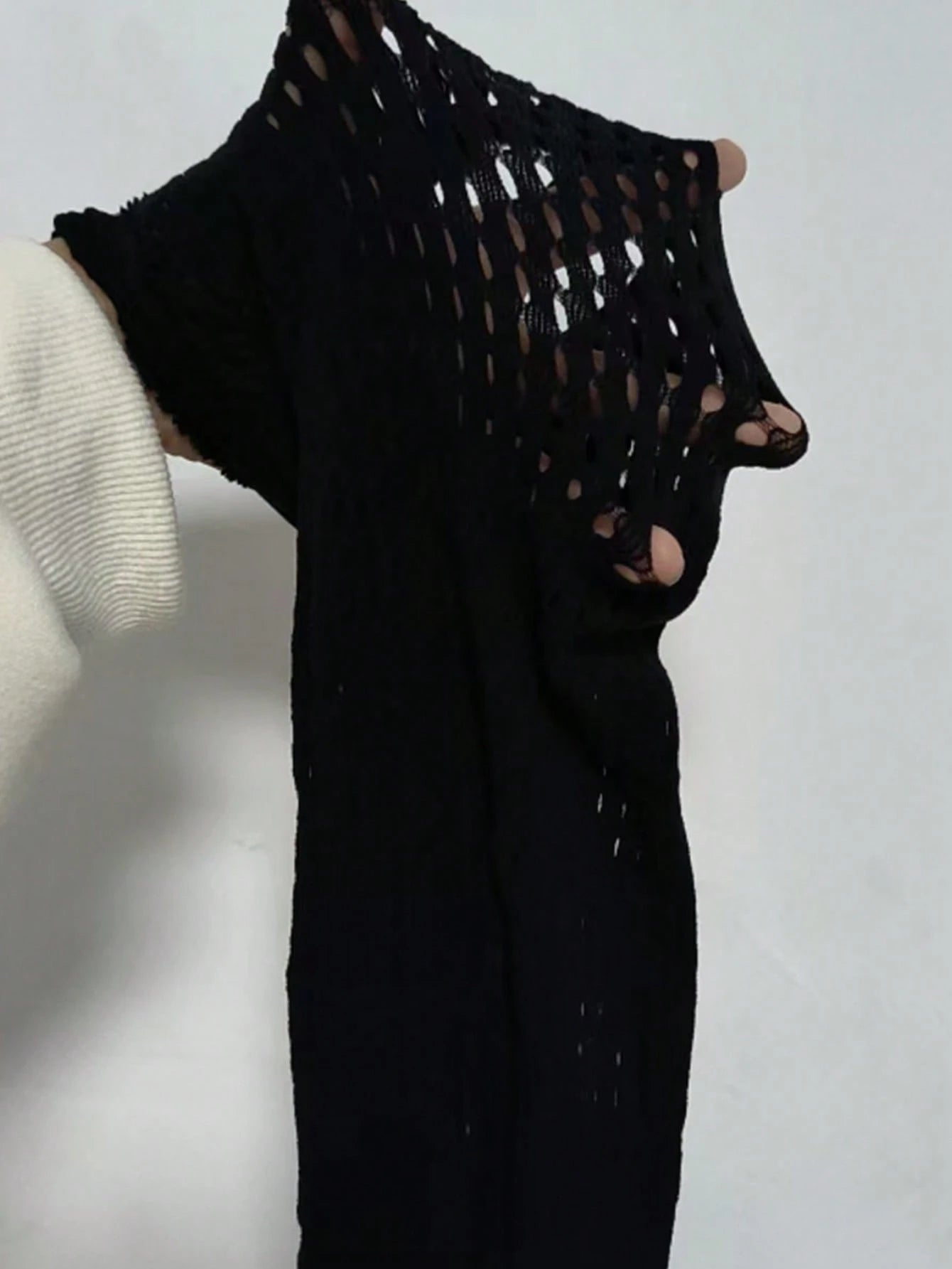 Swim SXY Women Solid Sexy Hollow Out Fishnet Cover Up Summer