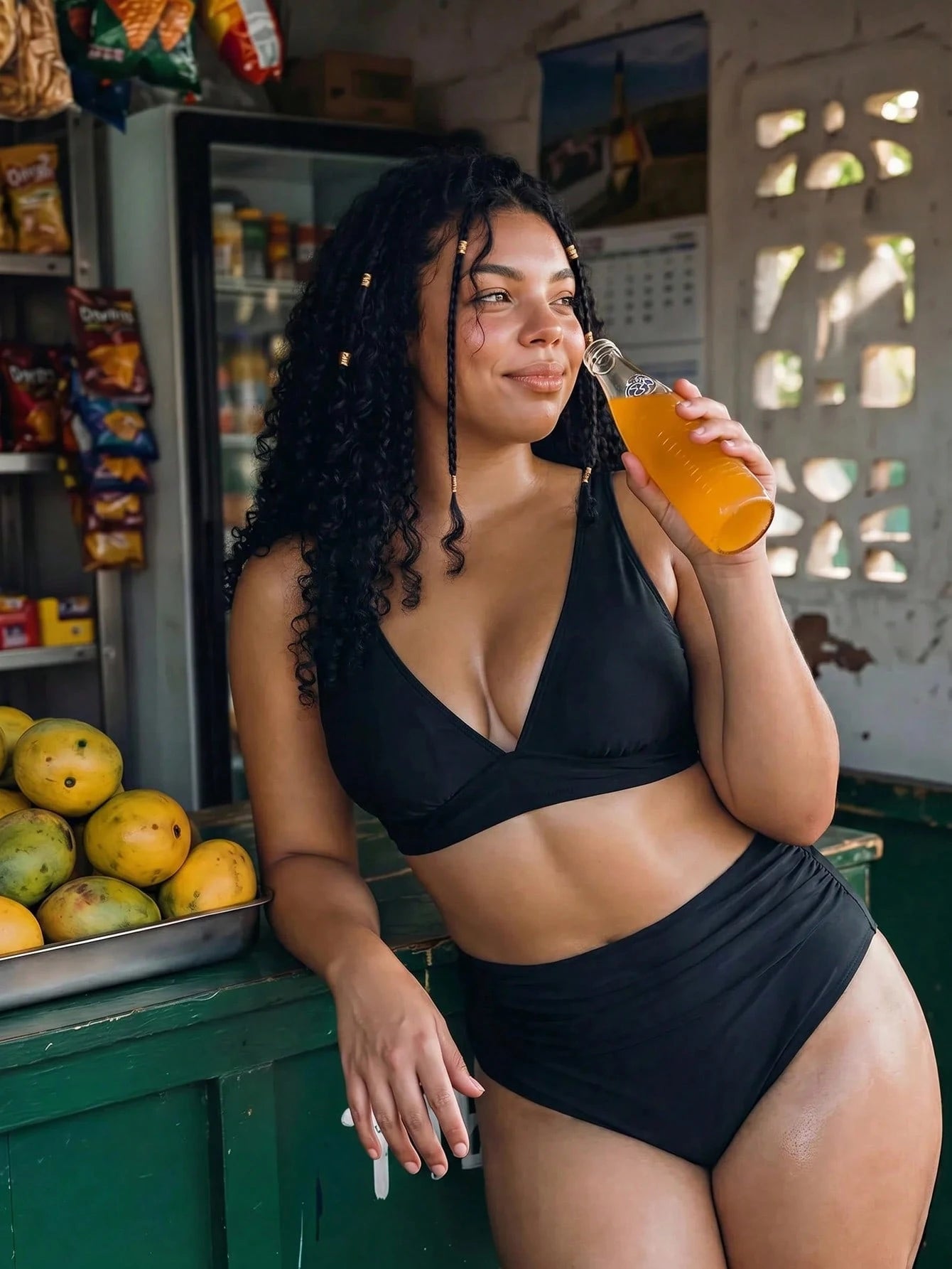 Swim Vcay 2026 New Summer Plus Size Women 2-Piece Random Print High Waist Triangle Bikini Ruched Casual Swimsuit Set