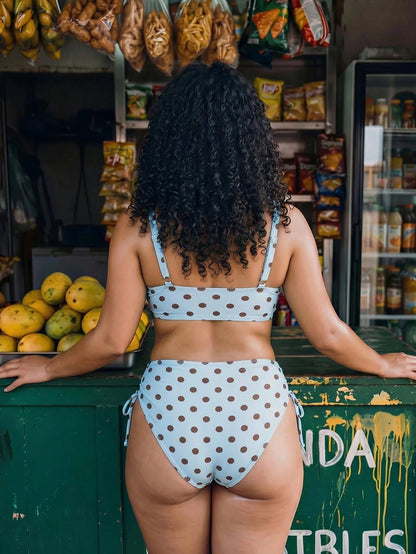 Swim Vcay 2026 New Summer Plus Size Women 2-Piece Random Print High Waist Triangle Bikini Ruched Casual Swimsuit Set