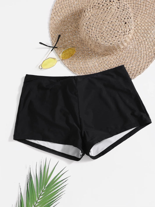 Swim Vcay Summer Beach Plus Solid Swim Shorts