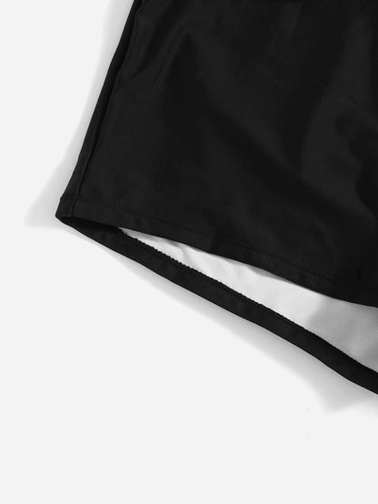 Swim Vcay Summer Beach Plus Solid Swim Shorts