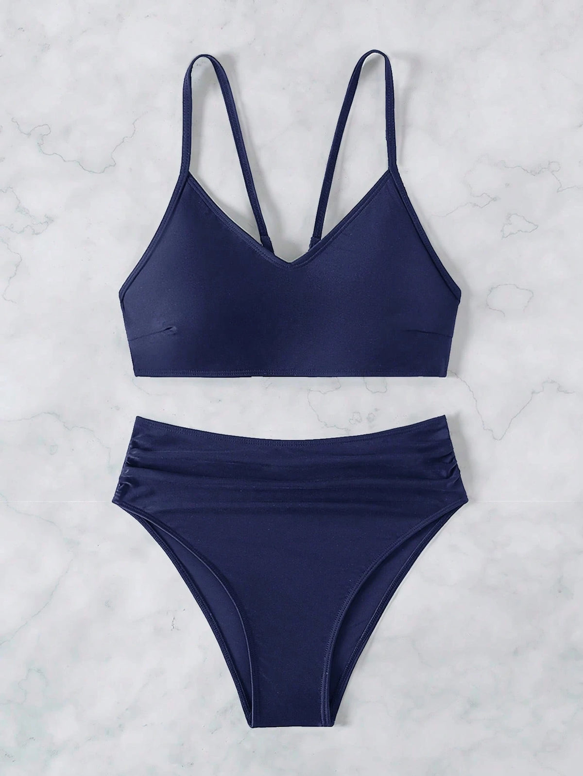 Swim Women Summer Beach Solid Sexy Bikini Set, For Beach Vacation