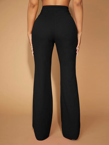 SXY Commute Minimalist Office Old Money Simple Sexy And Elegant Black And White Polka Dot Women's Pants