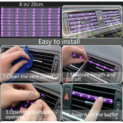 TAIMASI 27-Piece Bling Car Accessories Set- Universal Fit Steering Wheel Covers, License Plate Frames, Phone Holder, Car Fast Charger, Coasters