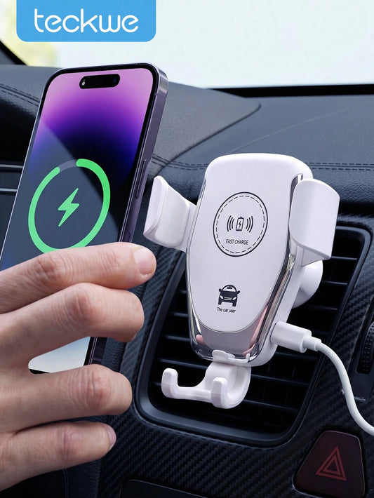 Teckwe Wireless Car Charger Mount, 15W Fast Charging Auto-Clamping Car Phone Holder For Air Vent, Qi Charger For All Phones