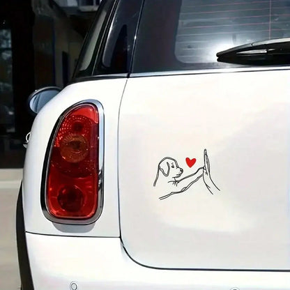 The Joy Of Dog Lovers: Transparent Vinyl Car Stickers- Warm Dog And Boxing Design, Perfect Gift For Dog Owners Waterproof, Car Accessories, Perfect Gift For Dog Lovers, Suitable For Cars, Computers