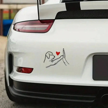 The Joy Of Dog Lovers: Transparent Vinyl Car Stickers- Warm Dog And Boxing Design, Perfect Gift For Dog Owners Waterproof, Car Accessories, Perfect Gift For Dog Lovers, Suitable For Cars, Computers