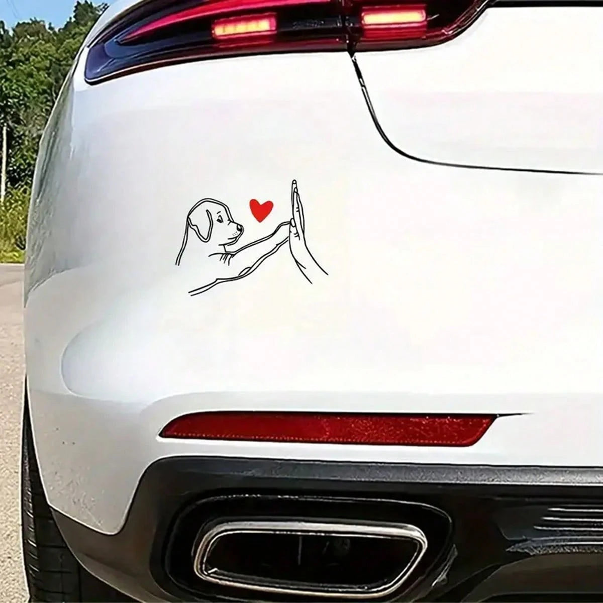 The Joy Of Dog Lovers: Transparent Vinyl Car Stickers- Warm Dog And Boxing Design, Perfect Gift For Dog Owners Waterproof, Car Accessories, Perfect Gift For Dog Lovers, Suitable For Cars, Computers