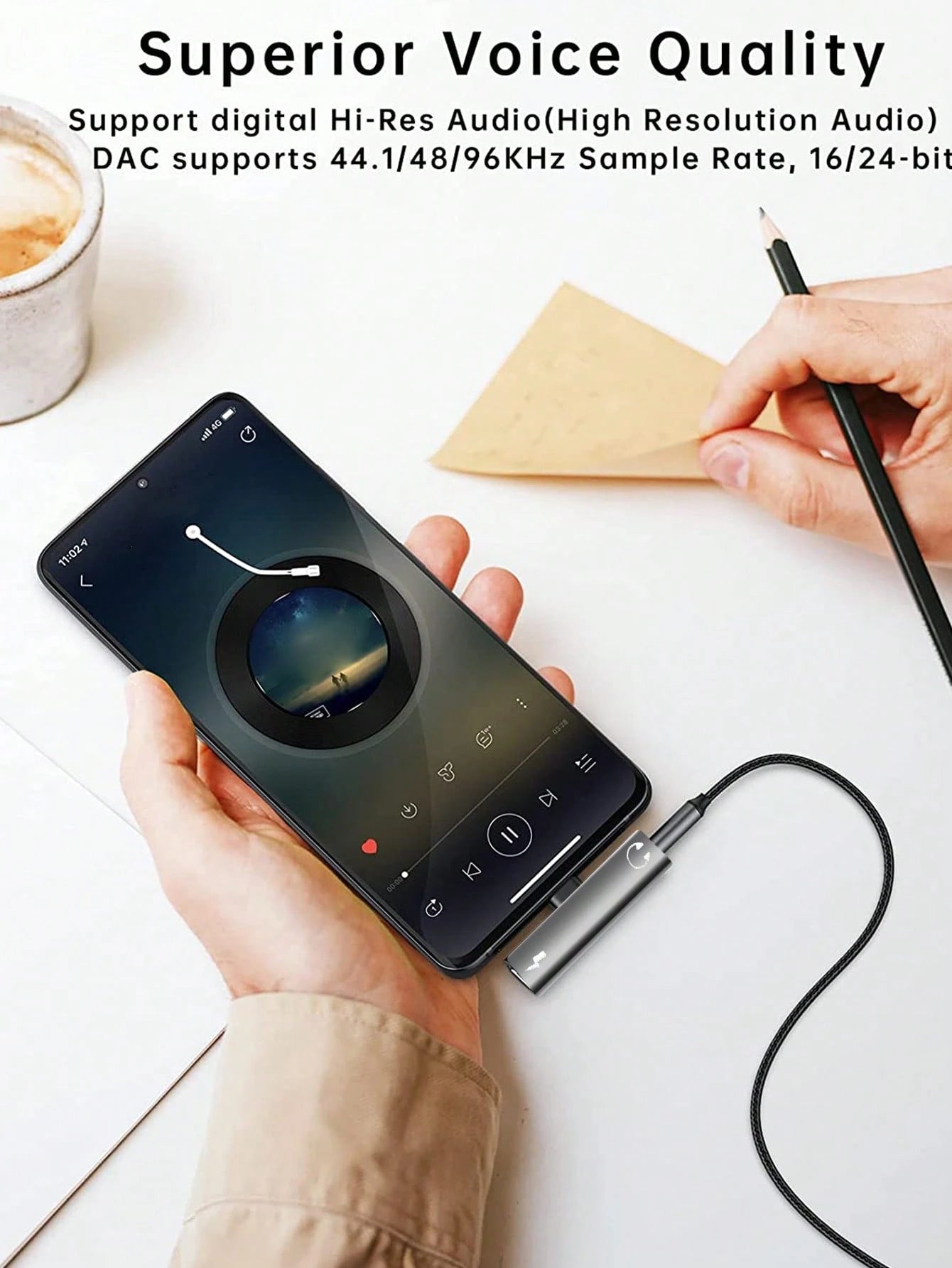 This USB-C To 3.5mm Audio Headphone Adapter Combines A USB-C Interface And Charging Adapter In One, With A 2-In-1 Design Featuring A USB-C Charging Port, AUX Audio Interface, And Fast Charging Functio