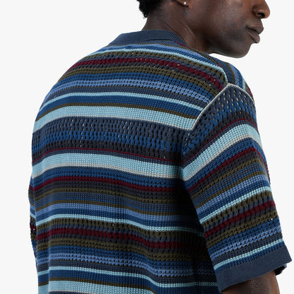 thisisneverthat Striped S/S Knit Polo / Dark Navy