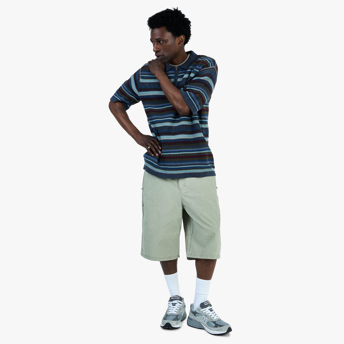 thisisneverthat Striped S/S Knit Polo / Dark Navy
