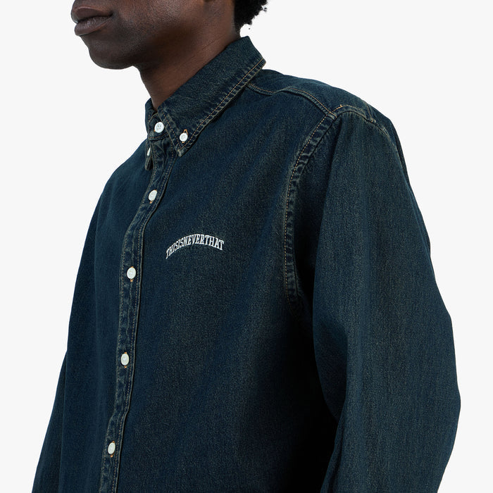 thisisneverthat Washed Denim Shirt Dusty Mud