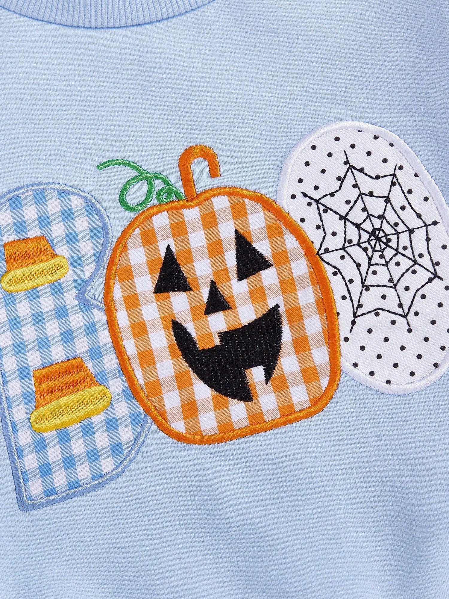 Toddler Baby Boy Halloween Outfit Pumpkin Spider Web Embroidery Long Sleeve Sweatshirt Plaid Sweatpants Set Infant Fall Clothes