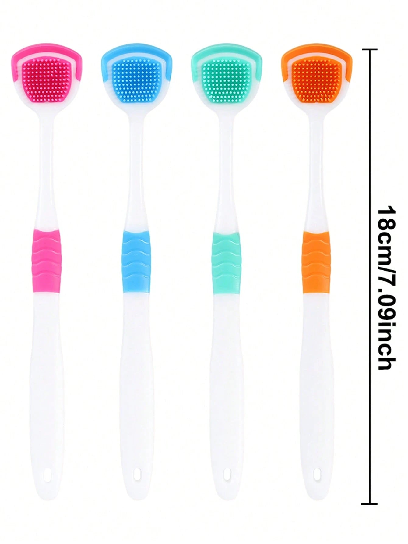 Tongue Scraper Oral Hygiene Tool, Instantly Freshen Breath, Deep Clean Tongue, Reusable, Solve White Tongue Issue, Travel Tongue Scraper Daily Oral Care Set