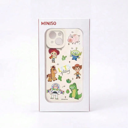 Toy Story All Characters Cartoon Phone Case, Featuring Woody, Buzz Lightyear, Jessie, Rex, Hammer Of Light, Hearts, And Alien, All In Cute Q-Version. Made Of TPU Frosted Silicone Soft Shell, Unisex, P