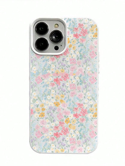 TPU Floral Pattern Shockproof New Spring Flower Pattern Jelly TPU Shockproof Phone Case Compatible With Apple 17 Pro Max/16 Pro Max/15 Pro Max/17 Pro/11 12 13 14 15 16/12/12 Pro/14 Pro Max/13 Pro Max