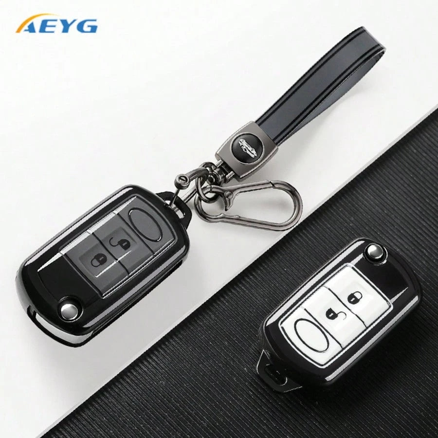 TPU Key Fob Case With Keychain For Land For Rover Range For Rover Sport LR3 Discovery, 3 Button Holder Additions
