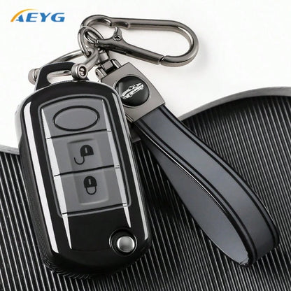 TPU Key Fob Case With Keychain For Land For Rover Range For Rover Sport LR3 Discovery, 3 Button Holder Additions