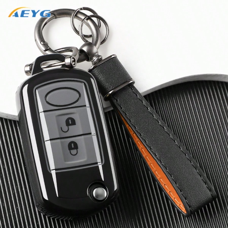 TPU Key Fob Case With Keychain For Land For Rover Range For Rover Sport LR3 Discovery, 3 Button Holder Additions