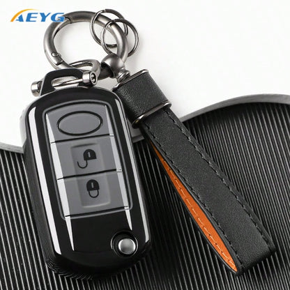 TPU Key Fob Case With Keychain For Land For Rover Range For Rover Sport LR3 Discovery, 3 Button Holder Additions
