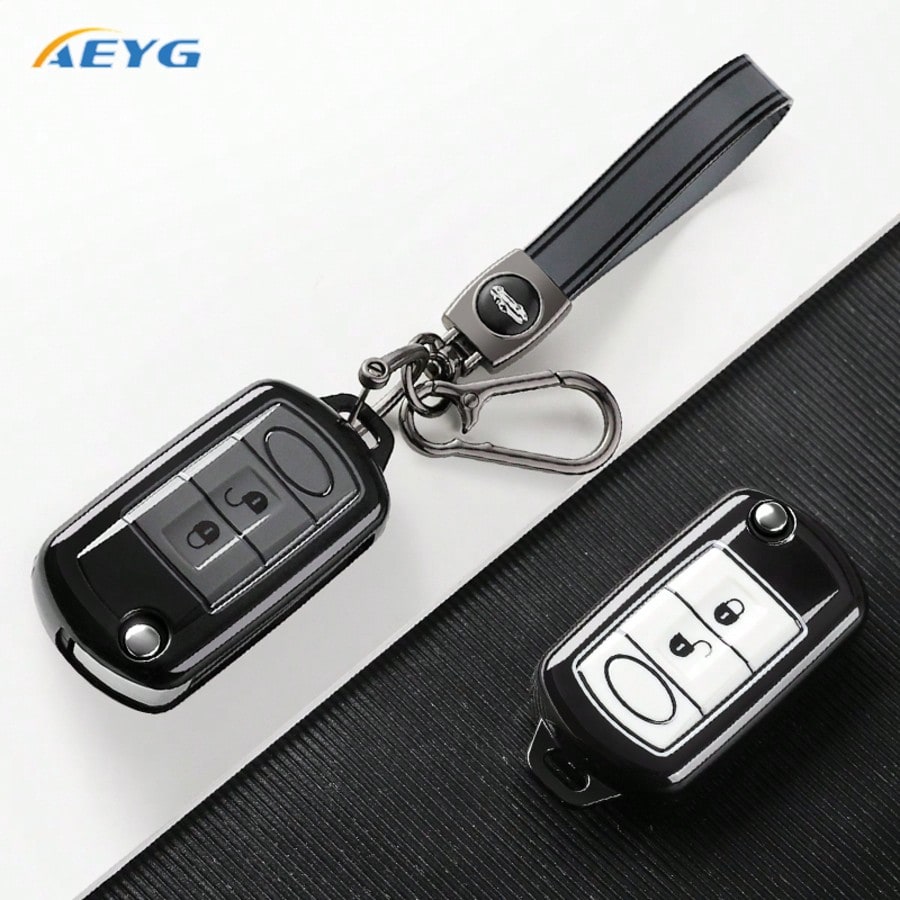TPU Key Fob Case With Keychain For Land For Rover Range For Rover Sport LR3 Discovery, 3 Button Holder Additions