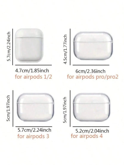 Transparent Blue Ocean Creature Design Protective Case Compatible With Apple Wireless Charging Case, Scratch-Resistant And Anti-Drop
