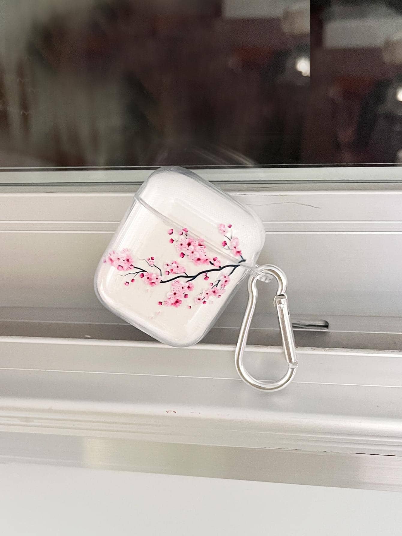 Transparent Cherry Blossom Protective Case Compatible With Apple Original 2/1st Gen, Pro 2nd Gen, 3rd Gen, 4th Gen Bluetooth Earphones, Soft Silicone One-Piece Shockproof Shell