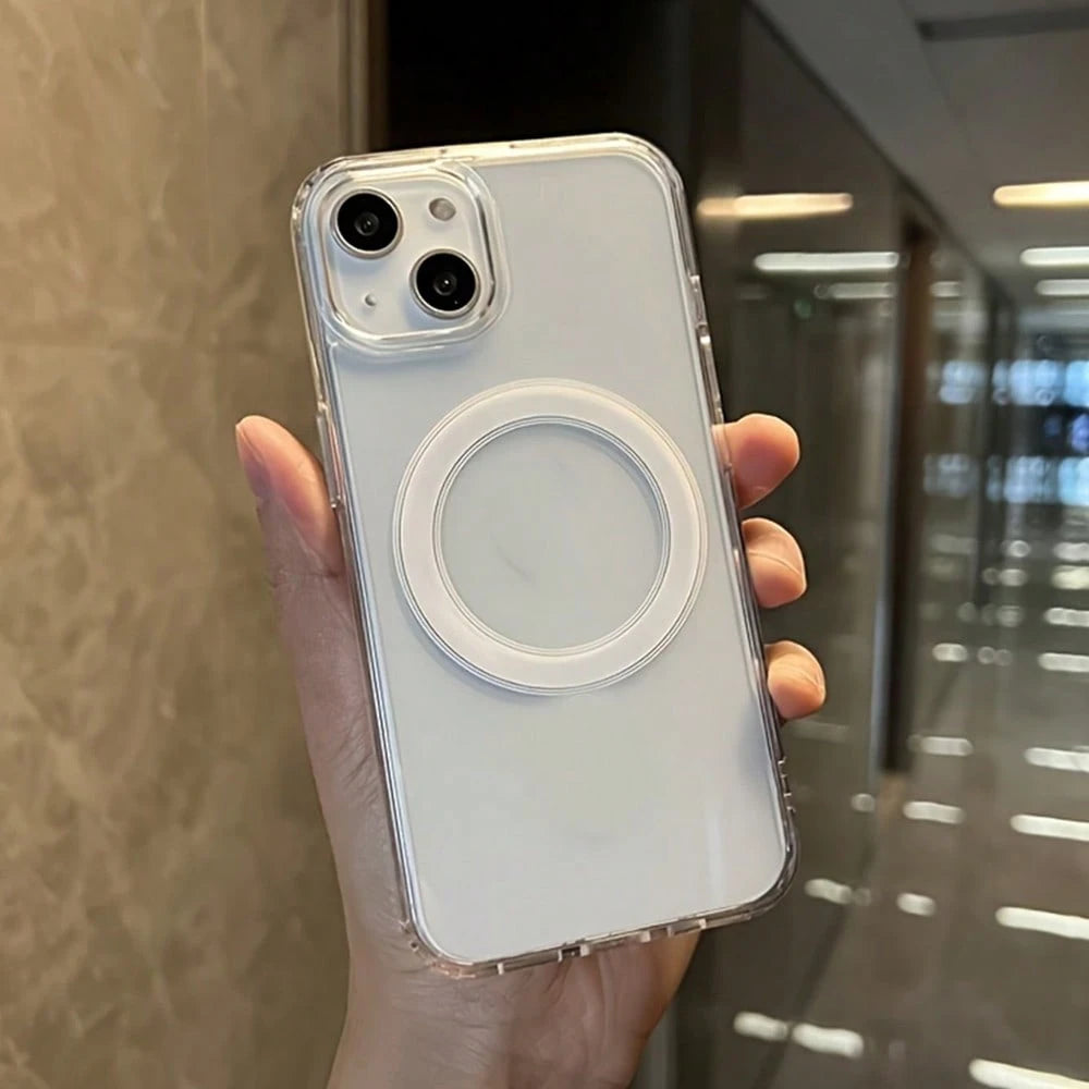 Transparent Magnetic Wireless Charging Protective Case For IPhone 13/14/15/16/17/11/12 Pro Max Plus/13 12 Mini, Apple 17 Phone Case, Phone Accessories, Holiday Gift
