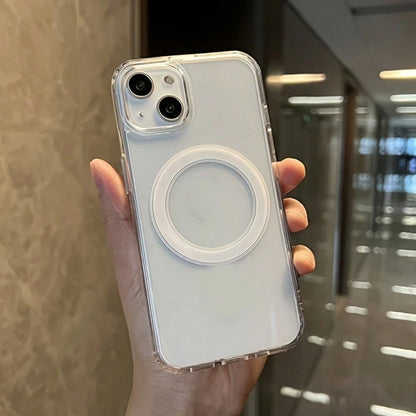 Transparent Magnetic Wireless Charging Protective Case For IPhone 13/14/15/16/17/11/12 Pro Max Plus/13 12 Mini, Apple 17 Phone Case, Phone Accessories, Holiday Gift