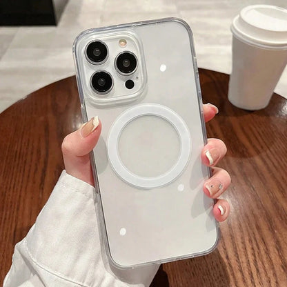 Transparent Magnetic Wireless Charging Protective Case For IPhone 13/14/15/16/17/11/12 Pro Max Plus/13 12 Mini, Apple 17 Phone Case, Phone Accessories, Holiday Gift