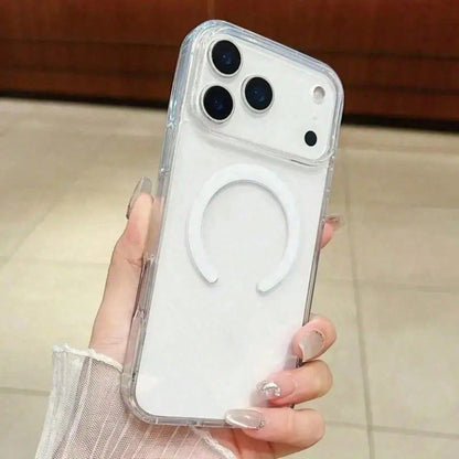 Transparent Magnetic Wireless Charging Protective Case For IPhone 13/14/15/16/17/11/12 Pro Max Plus/13 12 Mini, Apple 17 Phone Case, Phone Accessories, Holiday Gift