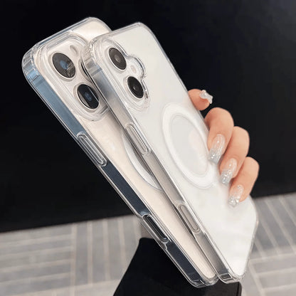 Transparent Magnetic Wireless Charging Protective Case For IPhone 13/14/15/16/17/11/12 Pro Max Plus/13 12 Mini, Apple 17 Phone Case, Phone Accessories, Holiday Gift