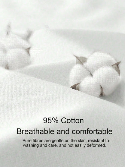 Tseoso 95% Cotton All White Summer Casual Everyday Women's T-Shirt,Scoop Neck Short Sleeve Tight Slim Fit Versatile Simple Pattern Chic Soft Top,Gift