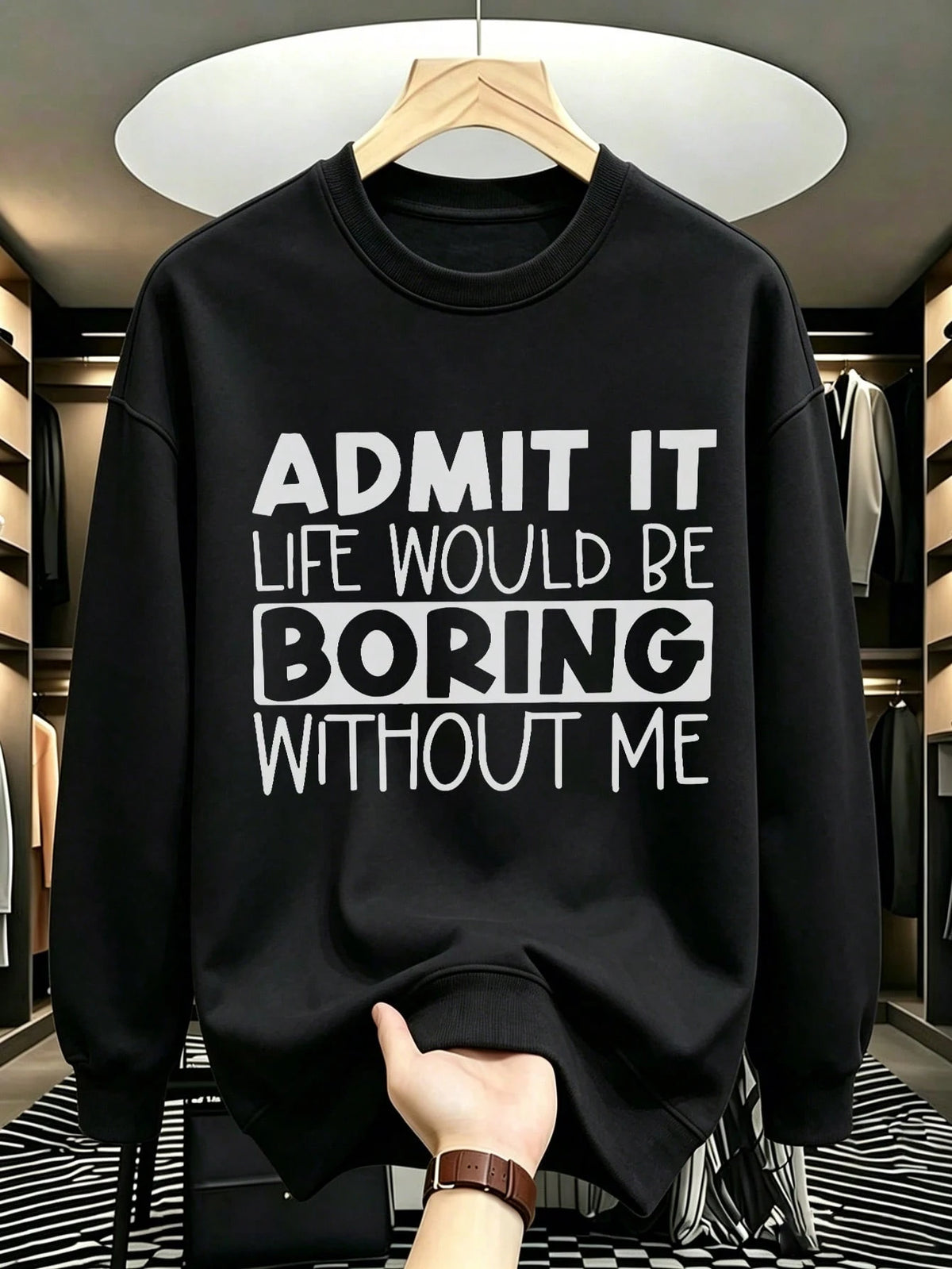 Tween Boy Warm Crewneck Sweatshirt, Kids' Autumn/Winter Long Sleeve Top, Student Casual Wear, Street/Casual/Designer/Daily/Sporty/Fashion/Preppy