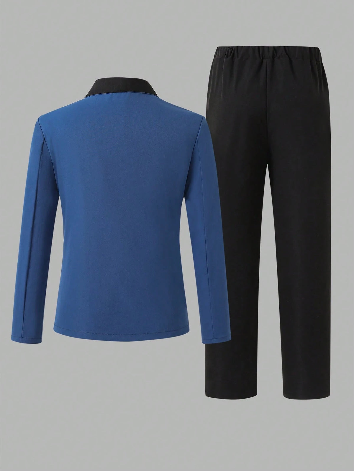 Tween Boys Blue White Blazer & Pants Suit For Wedding Stage Show & Back To School