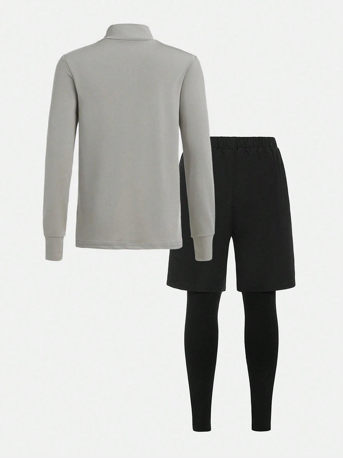 Tween Boys Bright Color Collar Half-Zip Long Sleeve And Pants Comfortable Sportswear Set