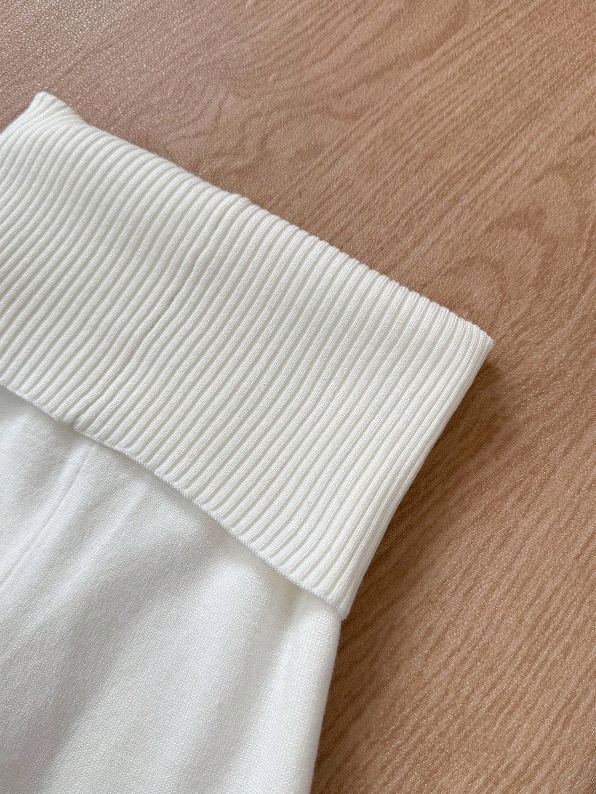 Tween Girl White Autumn Casual Simple Solid Apricot Tight High Waist Flare Leg Knit Sweater Pants,Mommy And Me Matching Fall Winter Bell Bottom