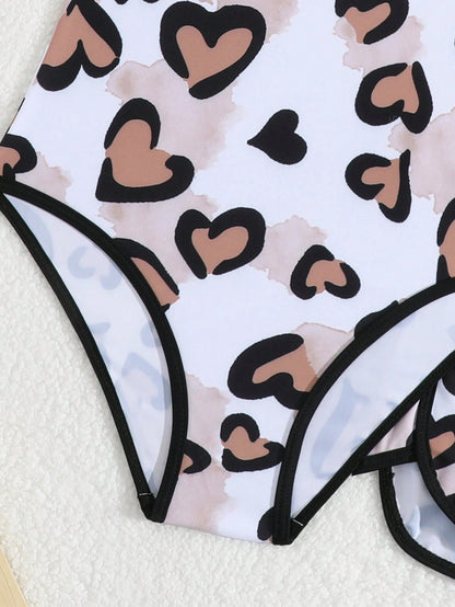 Tween Girls Cute Pink And White Striped One-Piece Swimsuit & Shorts Set,Pink Bow Pattern,Halter Neck Bathing Suit For Summer,Beach,Holiday Vacation
