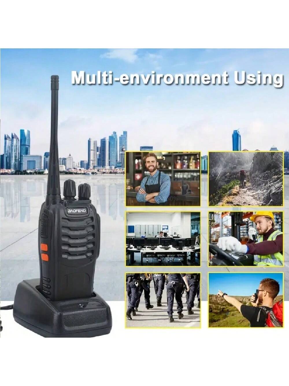 Two Way Radios Long Range Walkie Talkies For Adults With Headphones,Handheld 2 Way Radio Rechargeable With Flashlight Li-Ion Battery And Charger