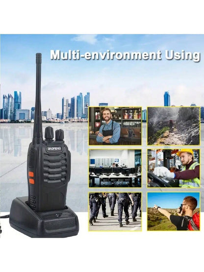 Two Way Radios Long Range Walkie Talkies For Adults With Headphones,Handheld 2 Way Radio Rechargeable With Flashlight Li-Ion Battery And Charger
